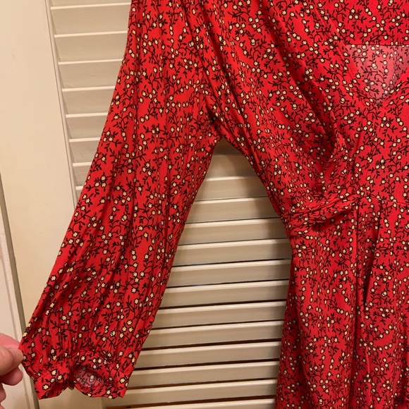 Free People Clara Tie-Front Tunic in Red - Picture 8 of 16